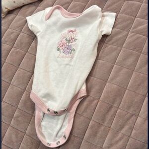 Carter's Pink and White Floral Bodysuit